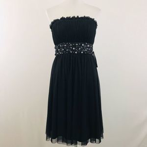 JS Boutique Black Cocktail Dress Prom Rhinestone